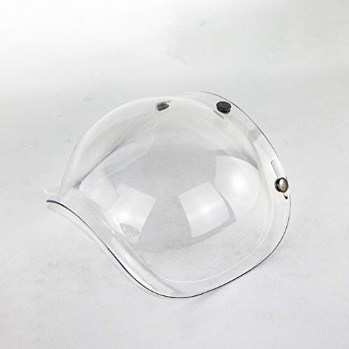 RWUDV Scudo a Bolle per Casco da Moto Visiera per Casco a Faccia Aperta Casco da Moto Accessori per Caschi da Moto(Trasparente)