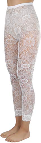 ToBeInStyle Women’s Fishnet & Lace Footless Mesh Tights Spandex Sheers Fashion Hosiery3