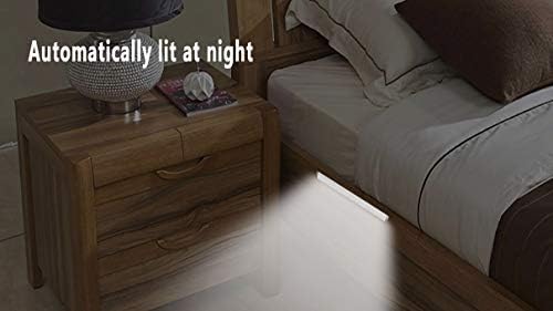 Otinlai 2pcs Under Cabinet Lights,10 LED Motion Sensor Lights, Night Light,Led Battery Lights,Motion Led Light Bar, USB Rechargeable Magnet LED Lights Stick on Anywhere (Black)