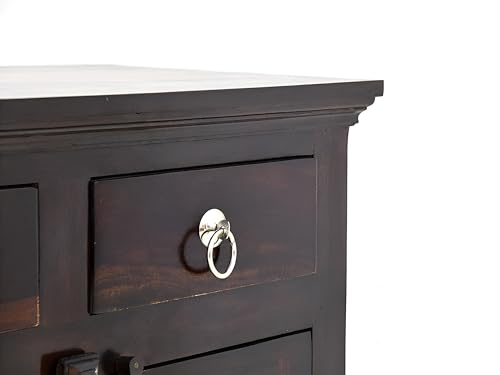 Image of Solid Sheesham Wood Multipurpose Shoe Rack | Cabinet for Living Room | Bedroom | Hall | Entryway | Home Furniture (Walnut Finish)