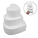 Veemoon 3pcs Heart Shaped Foam Cake Dummies White Decorating Molds for Wedding Modeling and Valentine Day Baking Durable Reusable Design for All Occasions