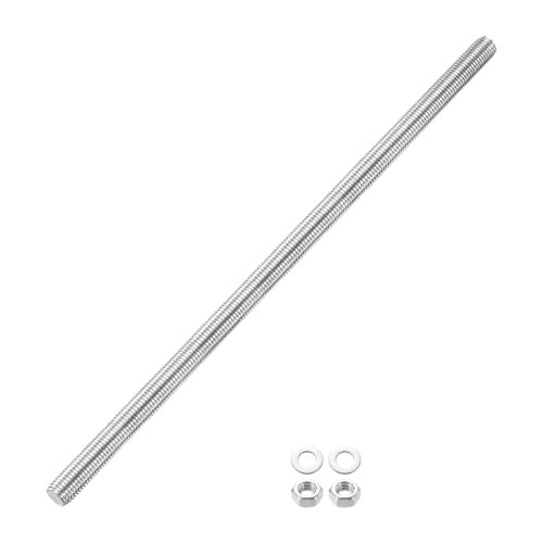 Tige filetée M16 x 400 mm en acier inoxydable 201 avec écrous et rondelle plate