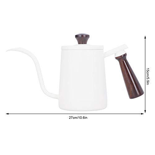 Hervidor de café cuello de cisne de acero inoxidable 304 y mango de madera ergonómico 4