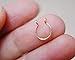 Handmade 22G Fake Septum Ring Fake Nose Ring Fake Septum Hoop Gaux Nose Ring Fake Piercing No Piercing Needed 925 Sterling Silver 14K Gold Filled 14K Rose Gold Filled Women Men Teenager