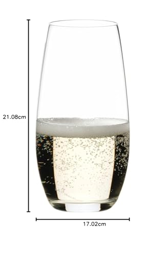 Riedel O Champagne sans pied en verre : lot de 4 verres à bulles contemporains - 3