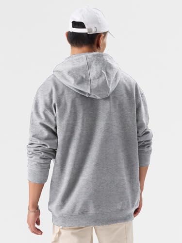 Image of LAZYCHUNKS Men's Zipper Hooded Sweatshirt | Premium Full Sleeve Hoodie Jacket with Front Zip & Pockets | Stylish Winter Wear, Warm Casual Sportswear for Men