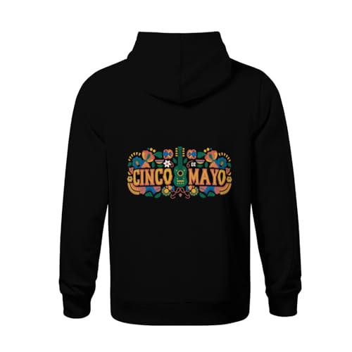 Kids Retro Cinco de Mayo Mexican Guitar Boys Girls Lightweight Kangaroo Pocket Fleece Hoodies3