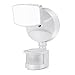 BESTTEN Outdoor LED Motion Sensor Security Light, 20W (120W Equivalent), 1400 Lumens 4100K Bright Light, 70Ft & 180° Detection Range, Adjustable Head, Waterproof, for Garage/Yard/Porch/Garden, White