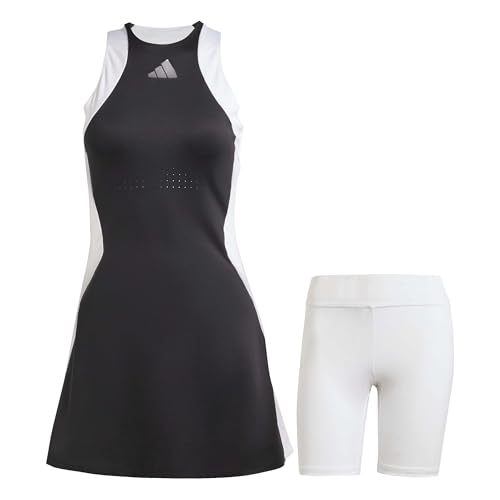 Adidas Women's Tennis Premium Dress, Black/White, XX-Small