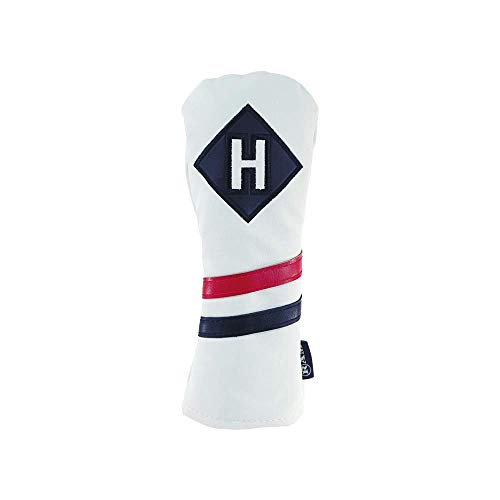 Ram Golf Premium Vintage Style PU Leather HEADCOVERS, Retro White, Hybrid