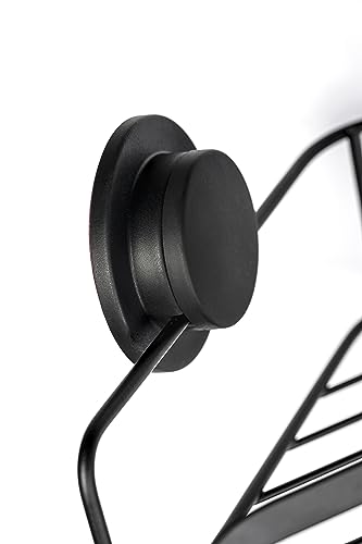 Panier d'angle à 2 niveaux Croydex noir mat pour douche sans perçage - 7