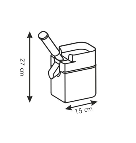 Foto von Tescoma Kirschentkerner manuell, Kirscheintsteiner mit Auffangbehälter, 18.5 x 11.5 x 20.5 cm,Stein ,Weiß/Transparent ,Edelstahl