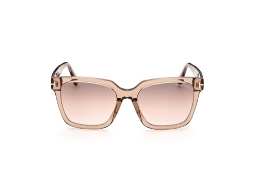 Tom Ford SELBY FT 0952 Transparent Light Brown/Brown Shaded 55/19/140 women Sunglasses2