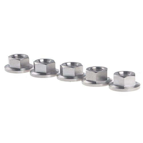 Din6923 Titanium M10 Tc4 à tête hexagonale à bride Écrou Lot de 5, M10 Flange Nut Cover