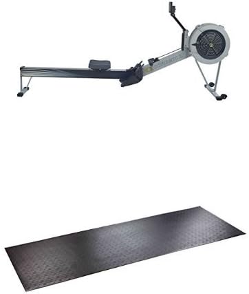 Concept2 Model D Indoor Rowing Machine, Light Gray (PM5) with P.V.C Mat Bundle