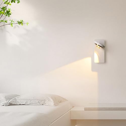 Iluminación para cabecera dormitorio y pasillos modernos con aplique LED circular blanco 6