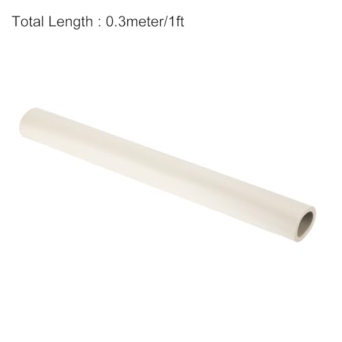 Image of uxcell Foam Tubing for Handle Grip Support,25mm(1 inch) ID 35mm(1 3 /8 inch) OD 0.3 Meter /1ft Length White