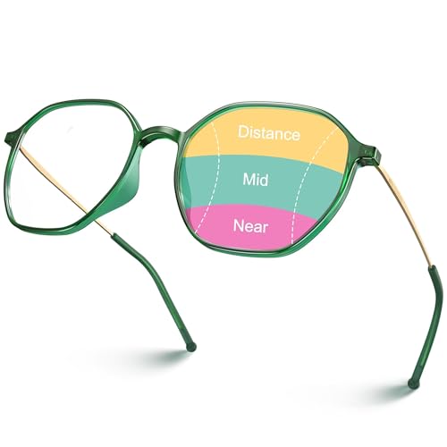 Image of VISOONE Lightweight Progressive Multifocal Anti-Fog Reading Glasses TR90 with Blue Light Blocking Stylish Women Men RANE
