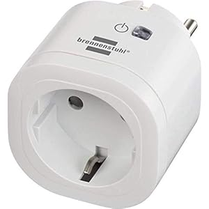 Brennenstuhl Connect WLAN Steckdose WA 3000 XS01 (WiFi Steckdose 2.4 GHz kompatibel mit Alexa und Google Assistant, kein Hub erforderlich, smarte Steckdose mit Zeitschaltuhr, kostenlose App)
