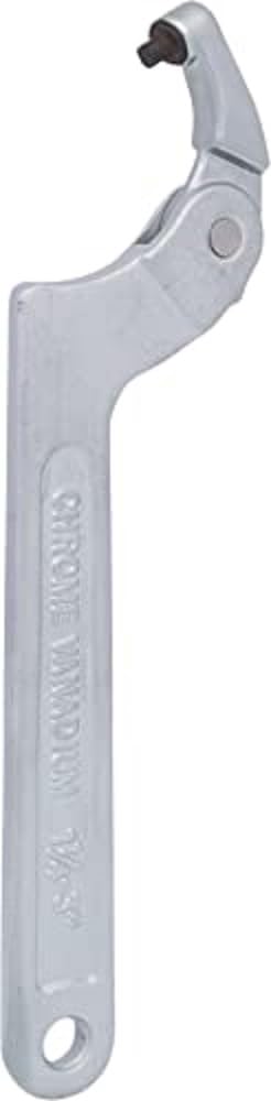 Flexible hook wrench with pin, 32-76mm