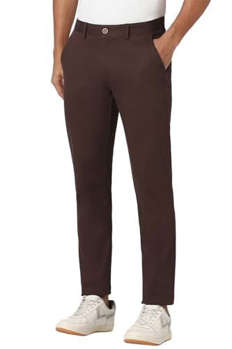 Image of Peter England Men's Regular Fit Mid Rise Pants