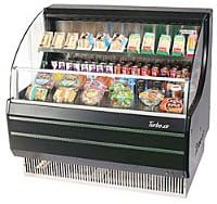 Turbo Air TOM40LB 39" Low Profile Display Merchandiser with Modern Design Attractive Glass Sides Environmental Friendly Refrigeration System Standard Back-Guard and Anti-Rust Coating: