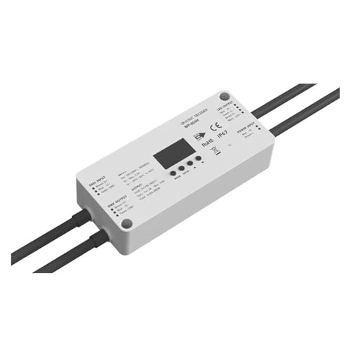 Décodeur LED DMX RDM avec écran OLED WP-803H boîtier étanche IP67 et double tension flexible