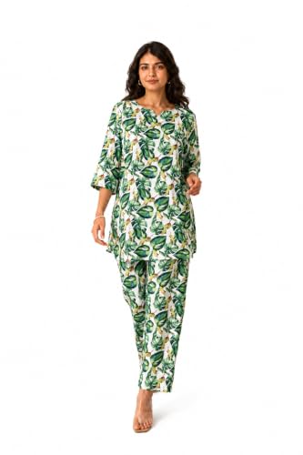 Image of RANGRIKA.in Co-ord Set for Women Stylish | Kurta Set for | Short Kurti with Palazzo | Ethnic Jaipuri Kurti Set | Kurti Palazzo Set | Salwar Suit