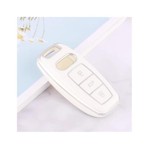 Accessoires de protection clé étui coque souple en TPU blanc Audi A3 A4 A6 Q5 Q8