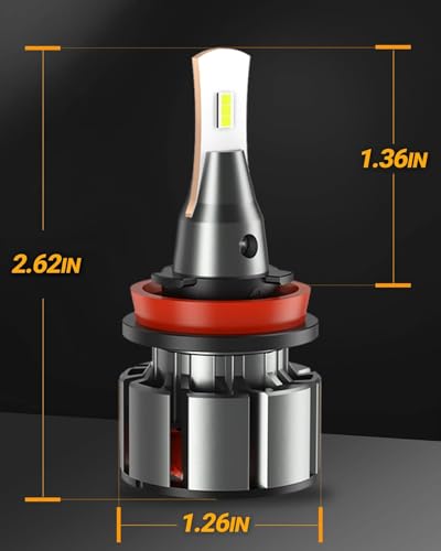 Image of SEALIGHT 9005 H11 LED Bulbs, 800% Super Bright H9 /H8 /H11 HB3 /9005 Driving Lights with Cooling Fan, 5 Min Plug-N-Play, Pack of 4