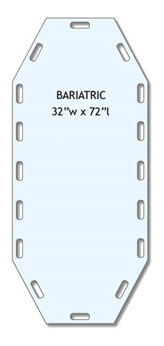 Transfer Board - Bariatric, 32"W x 72"L x 3/16", White Polyethylene