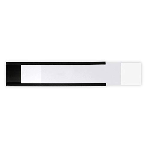 SmartSign Magnetic 'C' Channel Label Holders for Metal Racks and Shelves | 1" x 4" Pack of 25 by SmartSign - Image 4