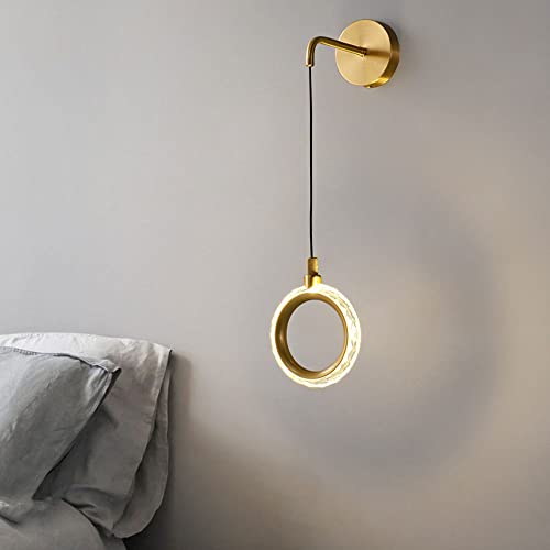 Lámparas de pared de latón cepillado de diseño interior D5.91in 2