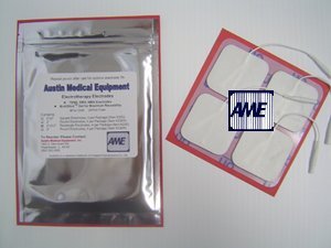 Austin Medical Equipment - 16 New Quality Sealed Reusable White Foam Backed 2 x 2 Electrodes with Pro-Stick by Austin Medical Equipment