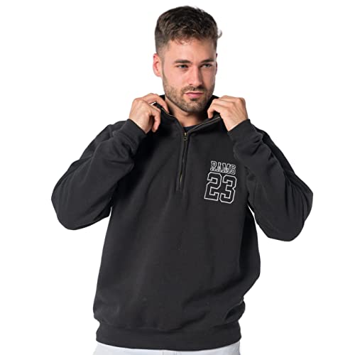 Sweat-shirt noir avec fermeture éclair taille M pour homme et femme