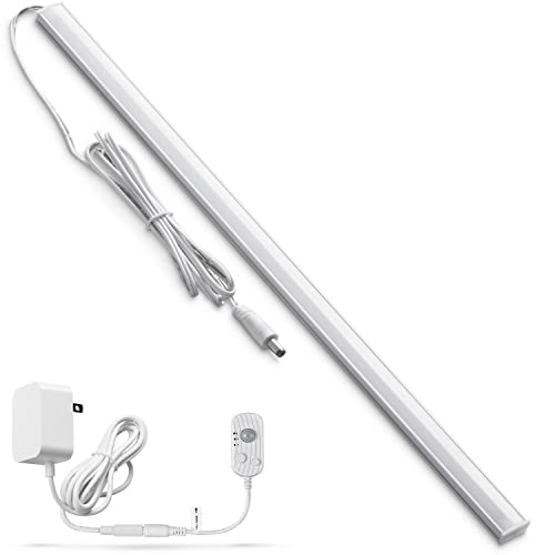 AuyiHomu Under Cabinet Lighting Motion Sensor Plug in, 15 Inch 12V Dimmable Timming Magnetic Ultra Thin Super Bright with AC Adapter for Kitchen/Toilet/Indoor/Closet/Hallway(Cool White/6000K)