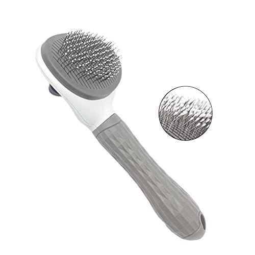 VAASFGBD Cat Grooming Brush Self Cleaning Slicker Brush for Shedding One Button Removes Loose Undercoat Mats Tangled Pet Shedding Brush Pet Massaging Tool Suitable for Pets with Long or Short Hair