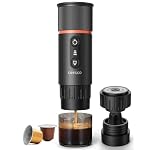 COTGCO Portable Espresso Coffee Maker, Travel Coffee Maker for Camping, 20 Bar Self‑Heating Rechargeable with USB-C, with NS Capsule for Car/Travel/Camping
