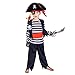 Vegove Kids Pirate Hats Set with Eye Hook Patch Toy Plush Parrot & Sword Halloween Hat Parties Costume (Set 1)