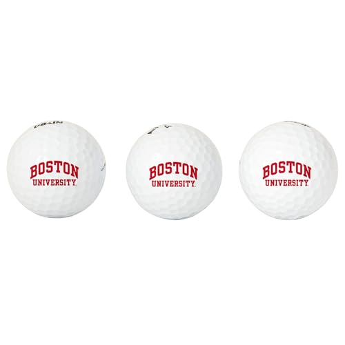 Desert Cactus Boston University Golf Balls 3 Pack – BU Terriers Full Color Three – Officially Licensed Sport Team Accessory (Design B)