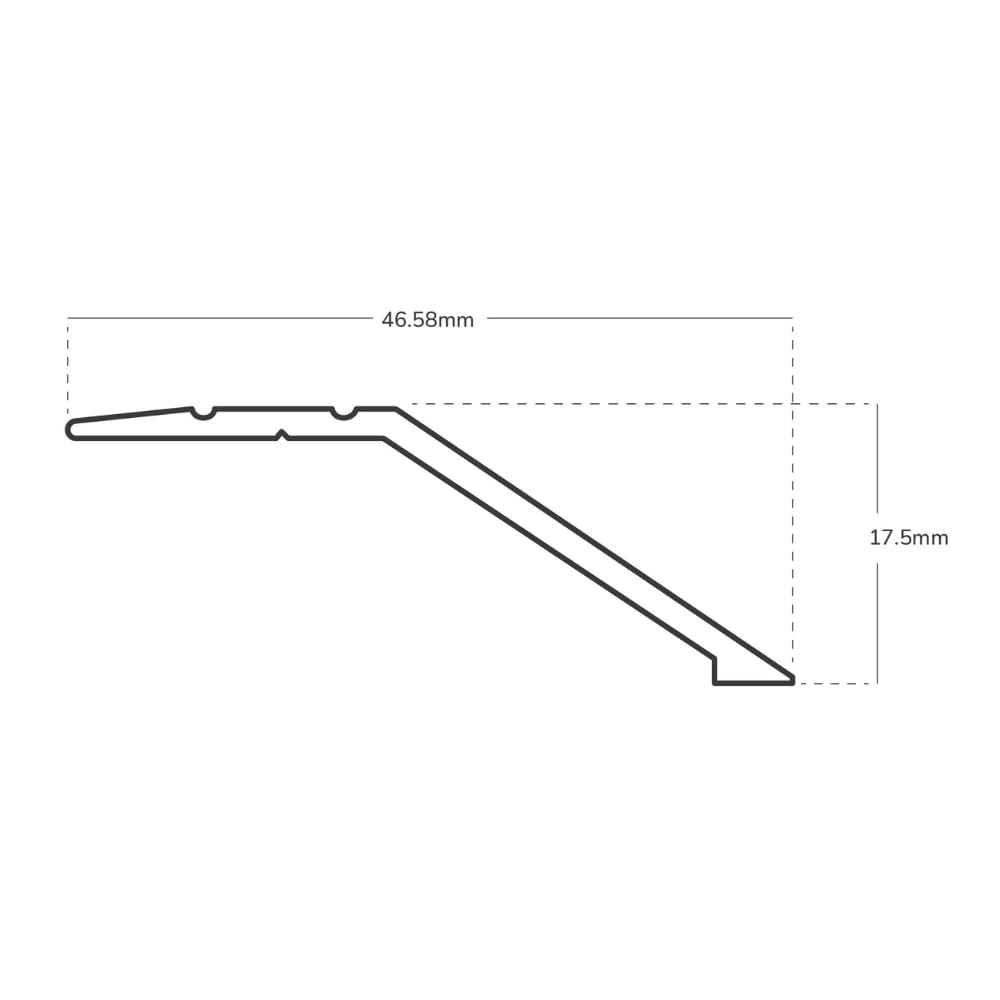 Grandismo® - Angle Edge Stick-Down Strip 7mm - Tile Laminate Wood Aliminium Threshold Strip Metal Door Bar Trim/Edging - Extra Long 9ft / 2.7m / 270cm / 2700mm - View #4