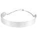 ZAD 5/8" Inch Wide Shiny Metal Cuff Choker, 15"- 18" (Silver-Plated)