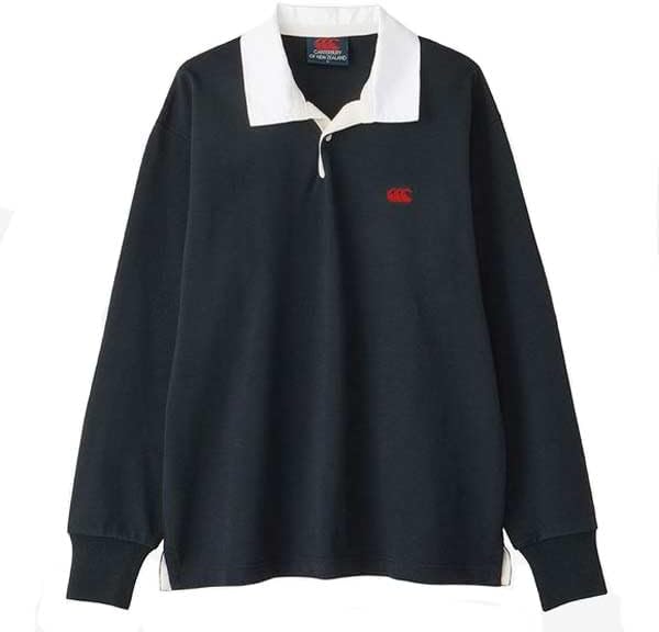 カンタベリー Canterbury ラガーシャツ M ネイビー/グレー ラガー