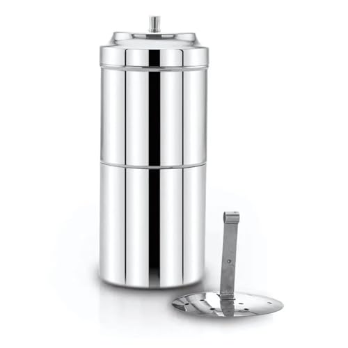 Image of Stainless Steel South Indian Coffee Filter, 304 Grade Metal Traditional Coffee Maker for Home Use (200, Milliliters)