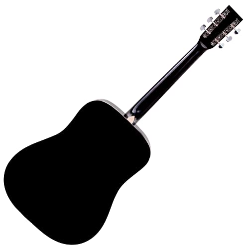Classic Cantabile guitare acoustique folk gaucher set démarrage, kit d’accessoires à 5 pièces, noir - Les Beatles, Paul McCartney, John Lennon, RIngo Starr, George Harrison Classic Cantabile guitare acoustique folk gaucher set démarrage, kit d'accessoires à 5 pièces, noir – Image 4