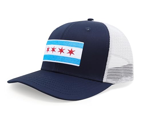 Image of International Tie City Hat for Men and Women, Adjustable Snapback Trucker Baseball Cap with Embroidered Patch