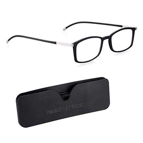Anti Blue Light Reading Glasses 2.5 Men/Women: Read Optics Ready Readers Magnifying Spectacles with Blue, Glare & UV Filter Computer use Lightweight Difuzer Lens in Ultra Thin 6mm Flat Pocket Case