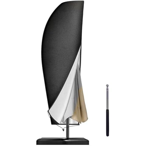 Reinalin Waterproof Garden Parasol Cover with Rod Cover