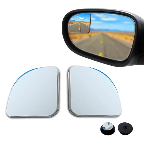 2 PCS Car Blind Spot Mirrors, HD Frameless Glass Blind Spot Side ...