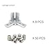 BLCCLOY 8Pcs 10 Series Aluminum Extrusion Profile Tri Bracket 3-Way End Corner Right Angle 1